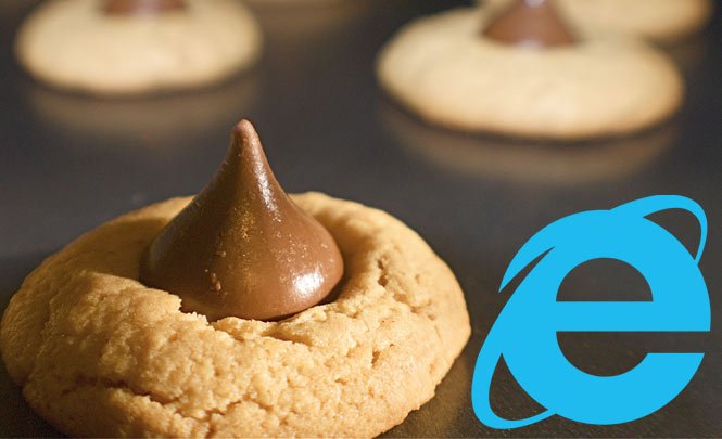 Wiskje koekjes yn Internet Explorer