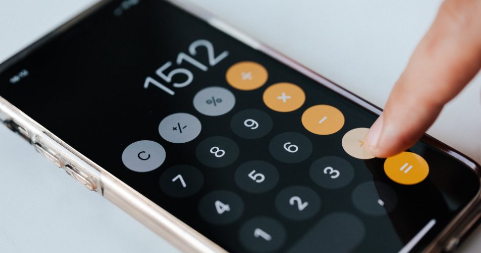 How to calculate the percentage in the mobile calculator