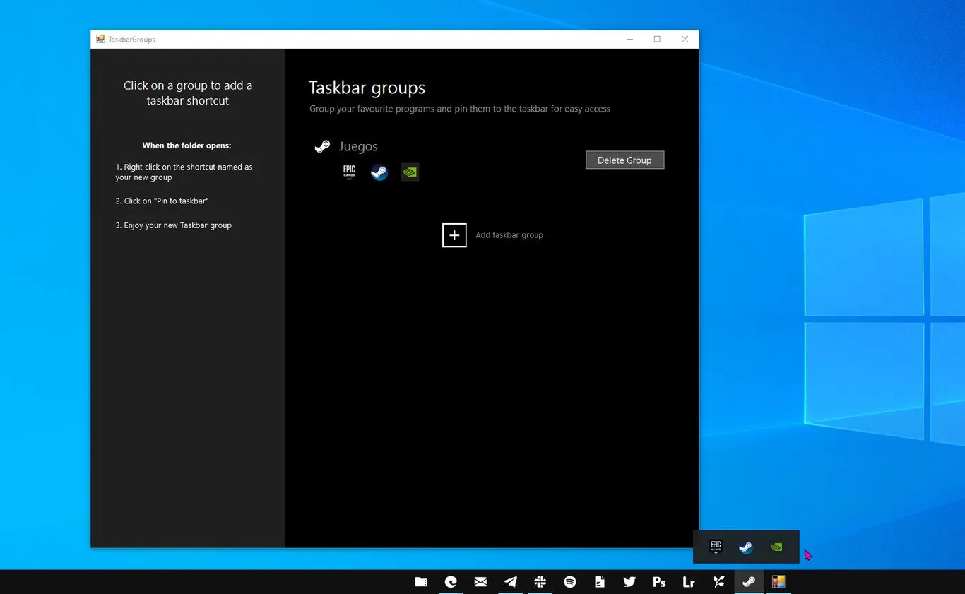 How to disable taskbar icon grouping in Windows 11